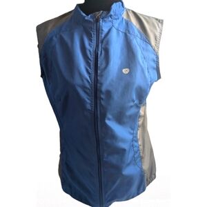 PEARL IZUMI Womens XL Sleeveless Blue Windbreaker Fitness Vest Cycling Running